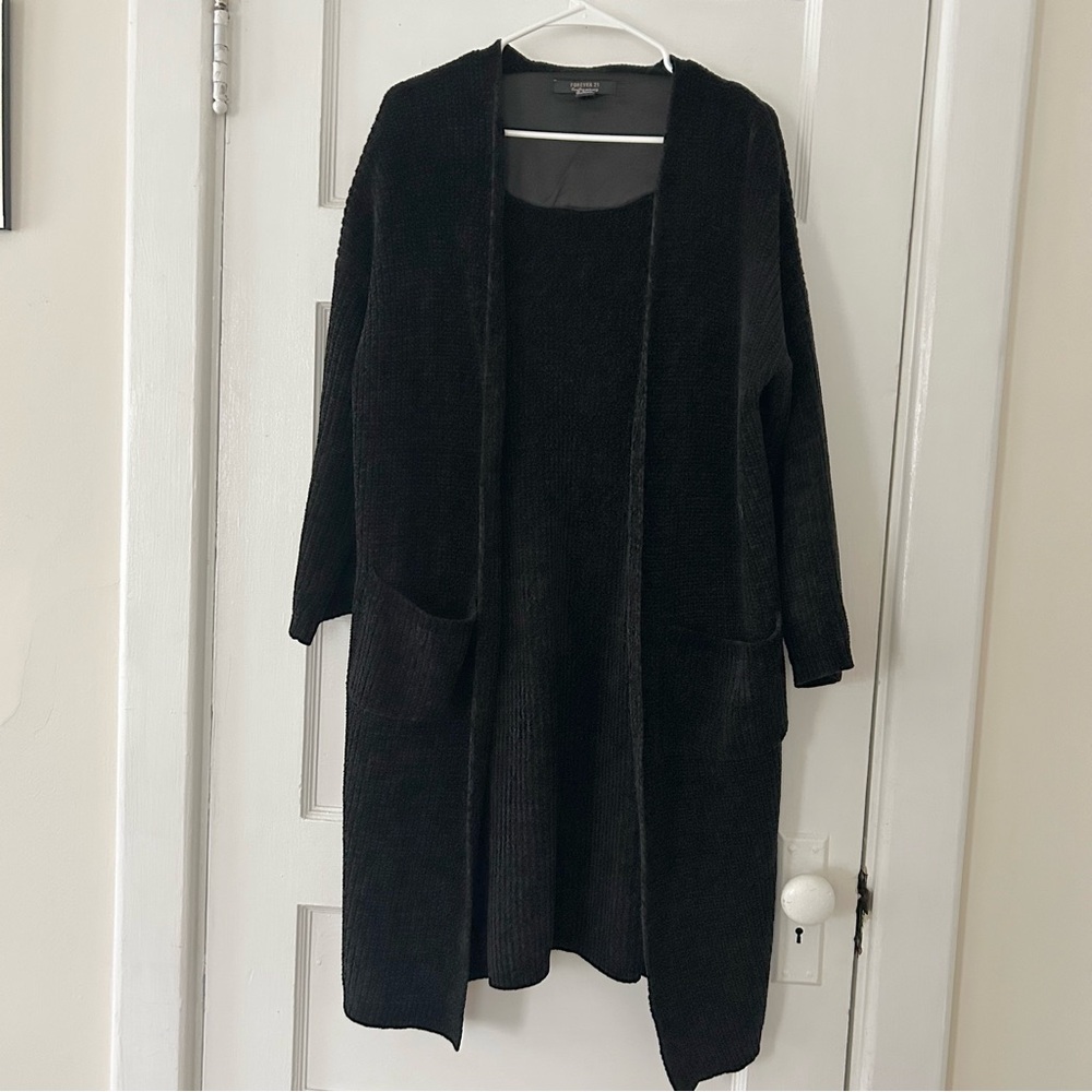 Forever 21 Contemporary Black Cardigan